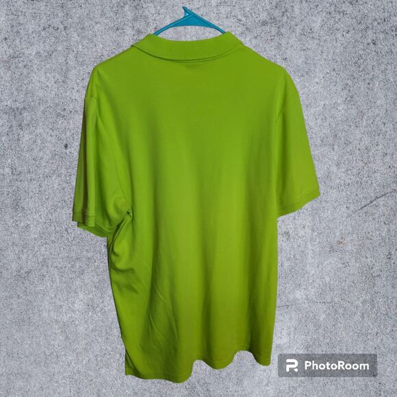 Oakley Neon Green Polo Size L Men's (Q100) - Picture 2 of 2